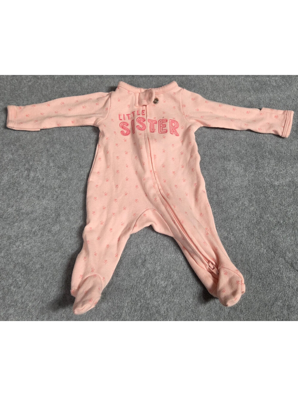 Carter's Just One You Baby Girl Pink "Little Sister" Sleep N Play Sleeper 2 Way